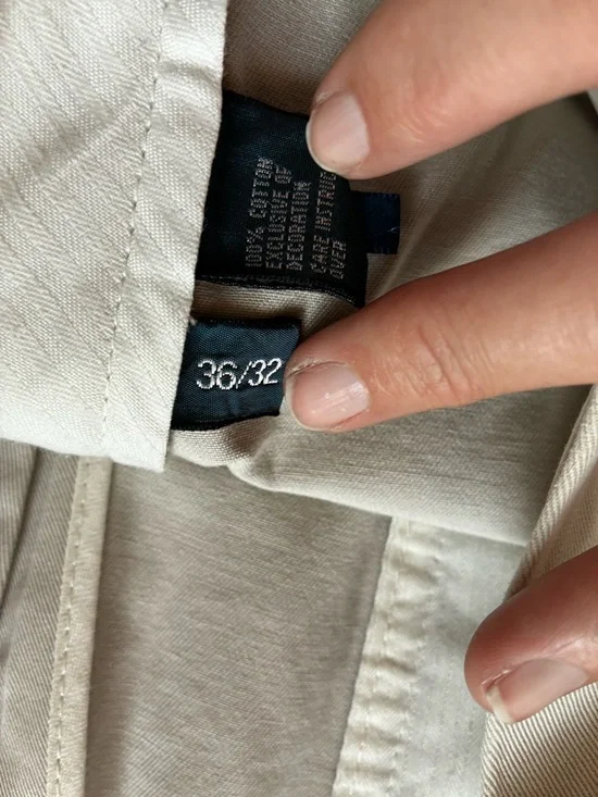 Polo Ralph Lauren Ethan Khaki Pants 36x31 Vintage Pleated Chinos - Picture 3 of 5